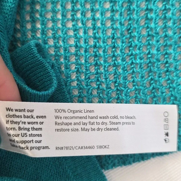 🌸Eileen Fisher Turquoise Knit Top 1X - Picture 6 of 7